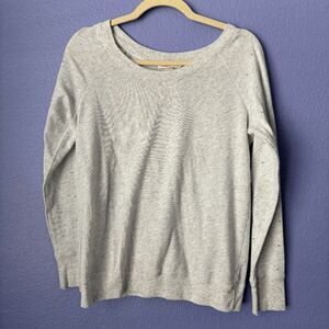 Victoria’s Secret Sweater Heather Gray Rhinestones on Sleeves Medium Lightweight